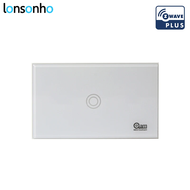 

Lonsonho Z-wave Plus Smart Switch Wall Panel Light Switch US Standard 1 Gang Remote Control Smart Home Automation Modules