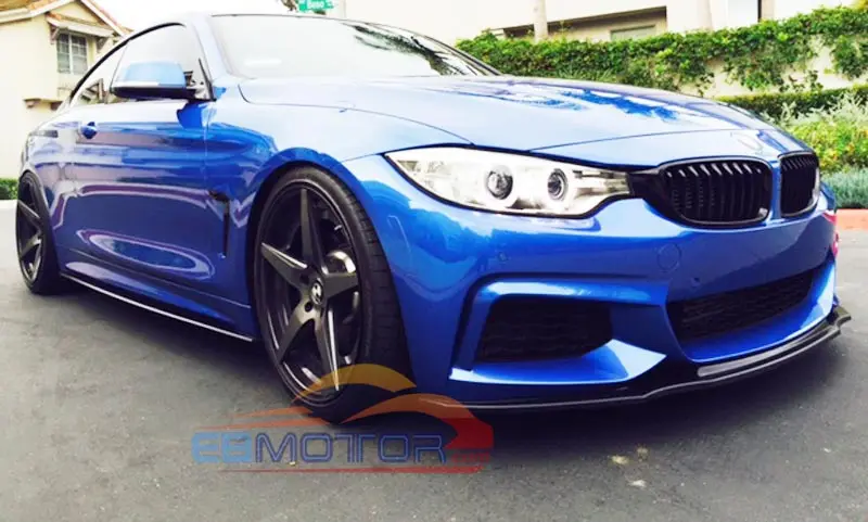 P style Real Carbon Fiber side skirts Extensions For BMW 4-Series F32 F33 F36 420i 428i 435i M sport 2014UP