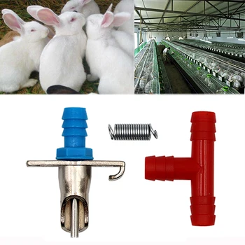 

50pcs Rabbit Automatic Nipple Drinkers for Rabbits Feeders Water Drinker Waterer Rodents Poultry Feeder Farm Animals Supplies