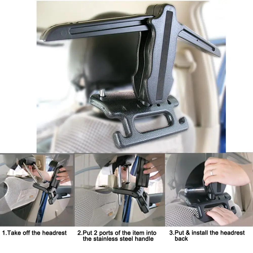 Universal Car Vehicle Back Seat Headrest Hanger Foldable Vehicle Hanger Hook  Holder for Bag Purse Coat Clothes Grocery (2)