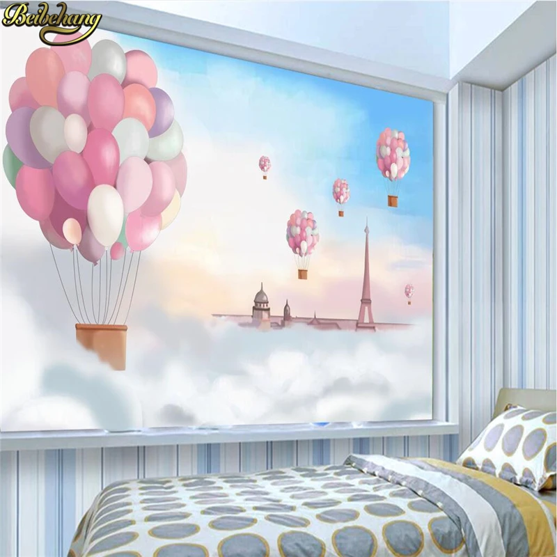 

beibehang custom photo papel de parede 3d room murals wallpaper for wall 3 d wall papers home decor Children's room balloon roll