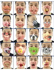Косплей Хэллоуин Карнавальная вечерние Пурим забавная пародия личность Маска Половина лица маска животного из латекса рот Свинья Зебра