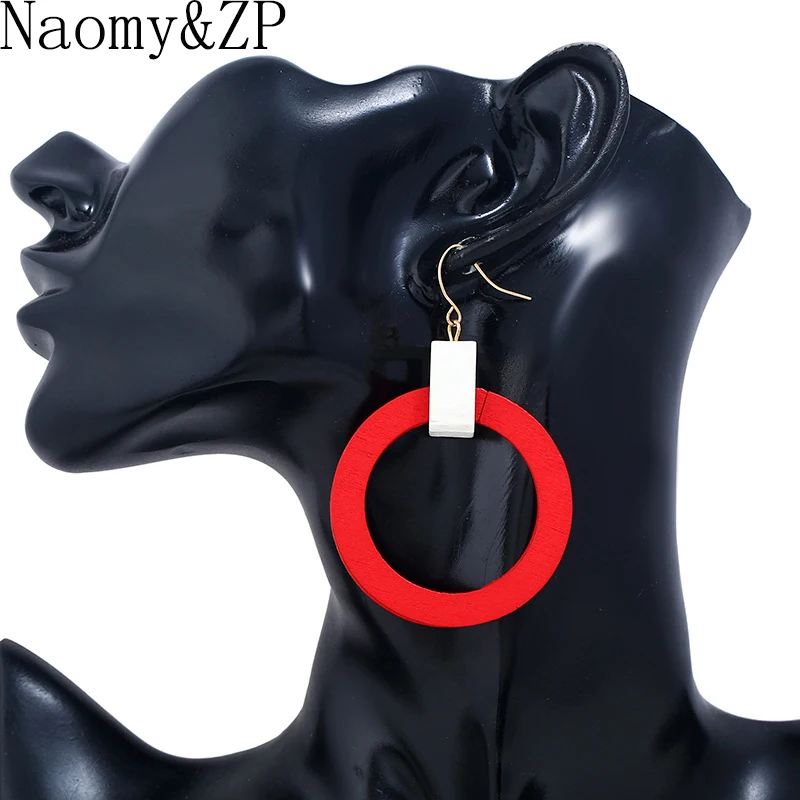Деревянные серьги Naomy & ZP для женщин богемные висячие в стиле бохо эффектные