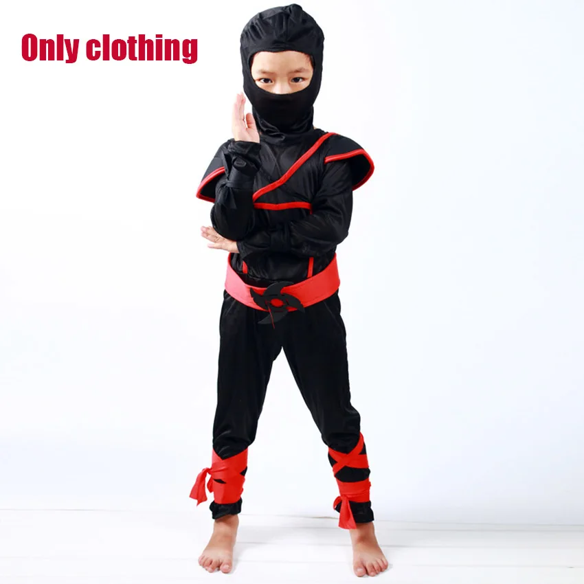 Ninja Ninjago/костюм для мальчиков для косплея; комплекты одежды; одежда для детей; Праздничная Рождественская нарядная одежда; костюмы с Дартс и кинжалом - Цвет: red