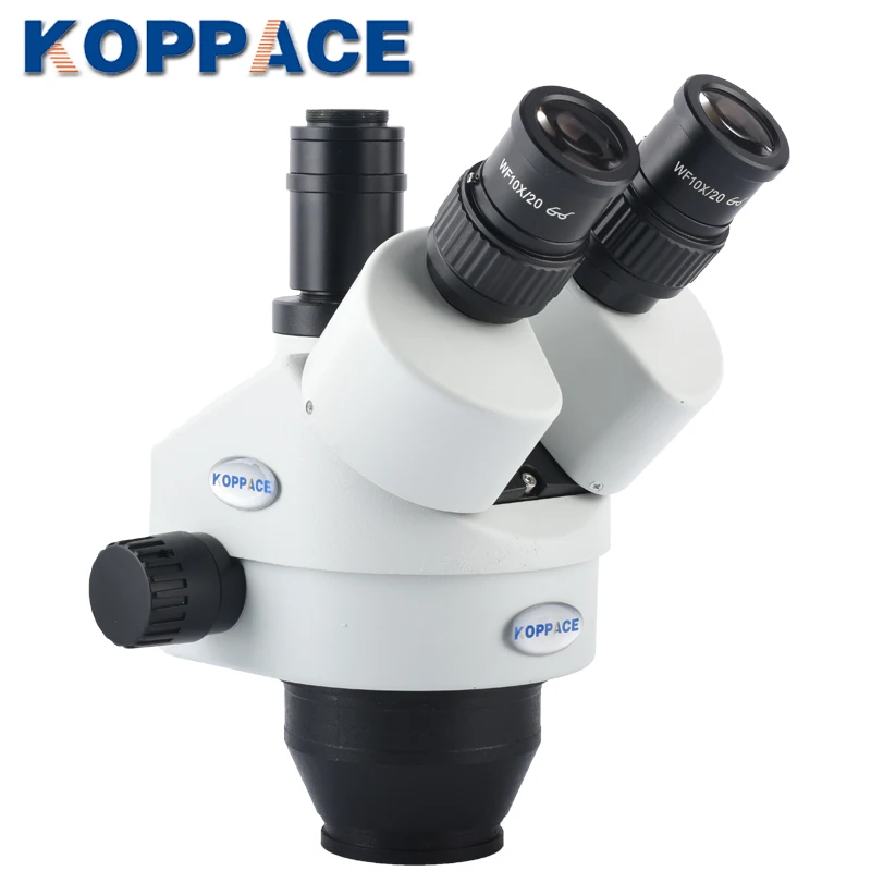  KOPPACE Trinocular Stereo Microscope lens3.5X-45XTrinocular Stereo Zoom Microscope1X Microscope Cam