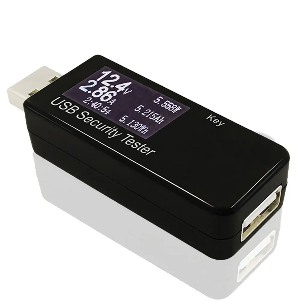 Тестер безопасности маленького размера USB светодиодный цифровой вольтметр