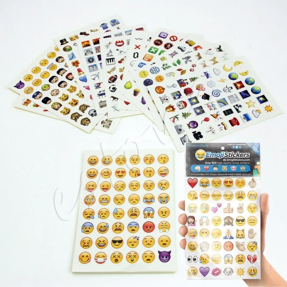 الرموز التعبيرية ملصق ملصقات حزمة 912 الرموز التعبيرية emojis الأكثر شعبية ل قرص الهاتف المحمول للأطفال غرف ديكور المنزل 19 ورقة/حزمة