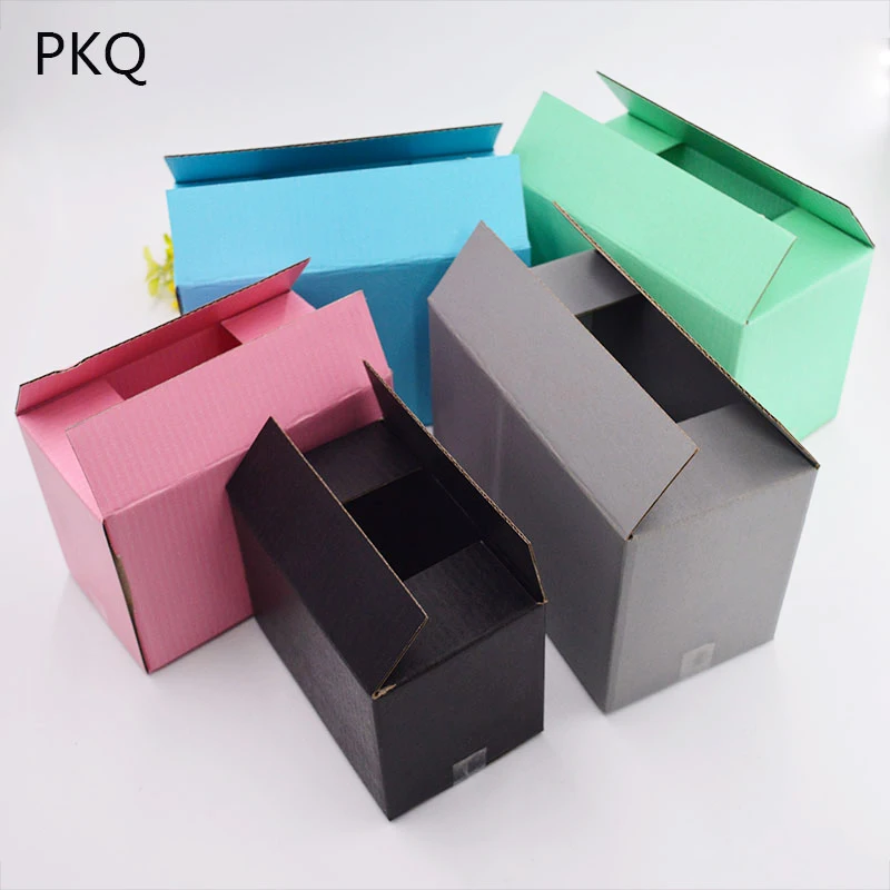 

10pcs/lot 6 Sizes Large Colorful Kraft Paper Mailing Box Express Shipping 3 Layers Corrugated Paper Packaging Boxes 9/15