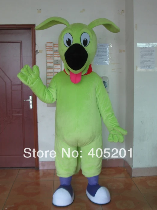 POLYFOAM high quality cartoon mascot costume green funny dog mascot