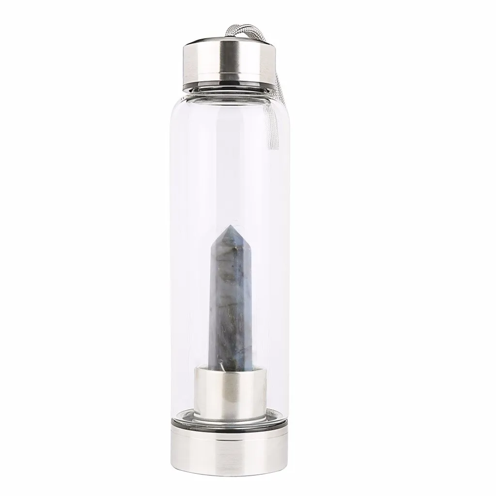Горячая Прямая Натуральный прозрачный кристалл целебное обелисковое палочка Elixir кварцевые бутылки для воды Инструменты