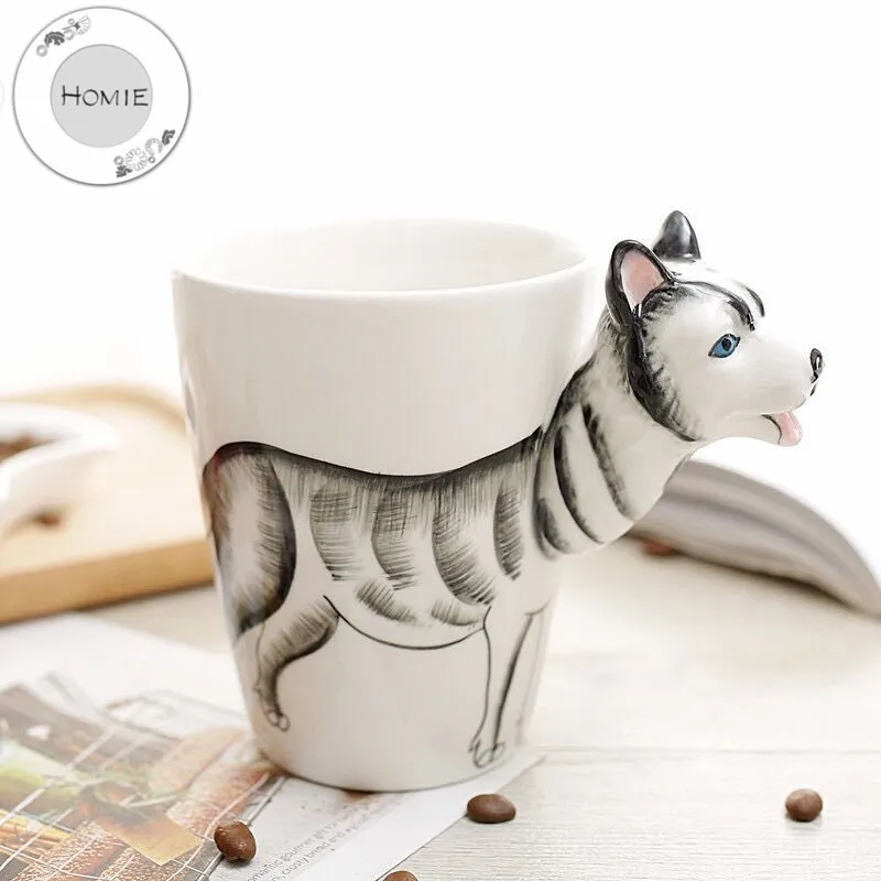 HOMIE lovely Animal Ceramics Coffee Mug Large Capacity 360ml Animal Mugs creative Drinkware Coffee Tea Cups Novelty Gifts milk 19