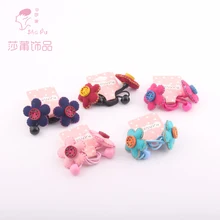 Shapu 20pcs Children flower plush stretch rubber bands hair accessories for girls baby scrunchies kids headwear