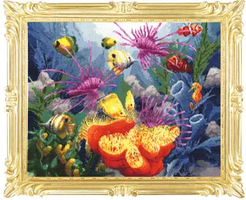 cs-2668 Cross Stitch Kit Maldives Under Marine Sea Submarine World Underwater Fish Paradise
