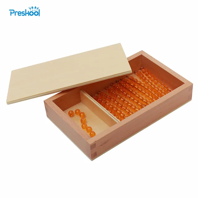 US $13.71 Baby Toy Montessori Bead Bars for Ten Board with Box Seguin Board Early Childhood Education Prescho