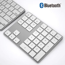 Мини Беспроводная цифровая клавиатура Bluetooth алюминиевая 34 клавиши Numpad для Apple клавиатура беспроводной планшет телефон ноутбук Acount дропшиппинг