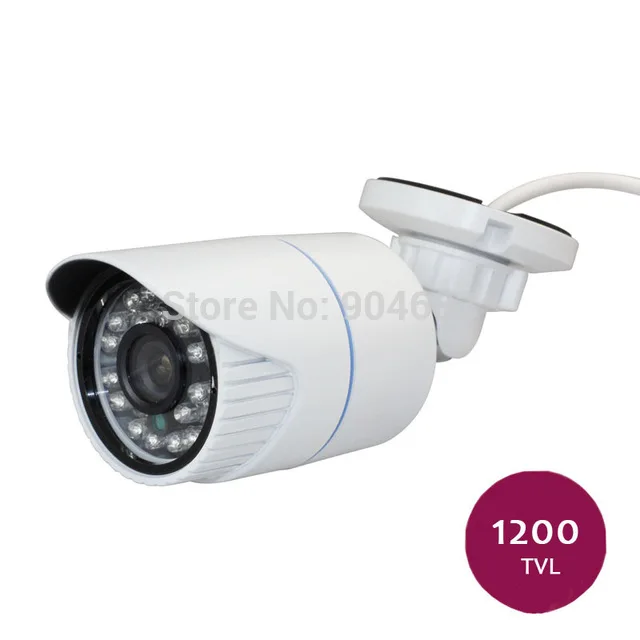 1 шт. белого цвета CMOS 1200tvl Sony Крытый Водонепроницаемый ИК-видео CCTV пуля Камера