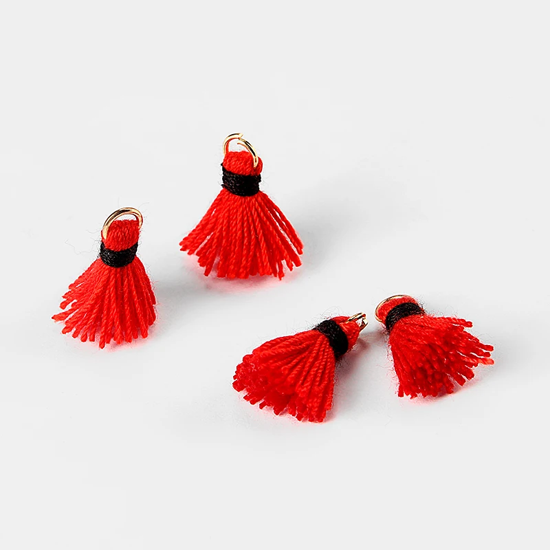 20 Pcs Cotton Tassel Pendants Boho Keyring / Jewelry / Bags / Cellphone Making Charm Accessories DIY
