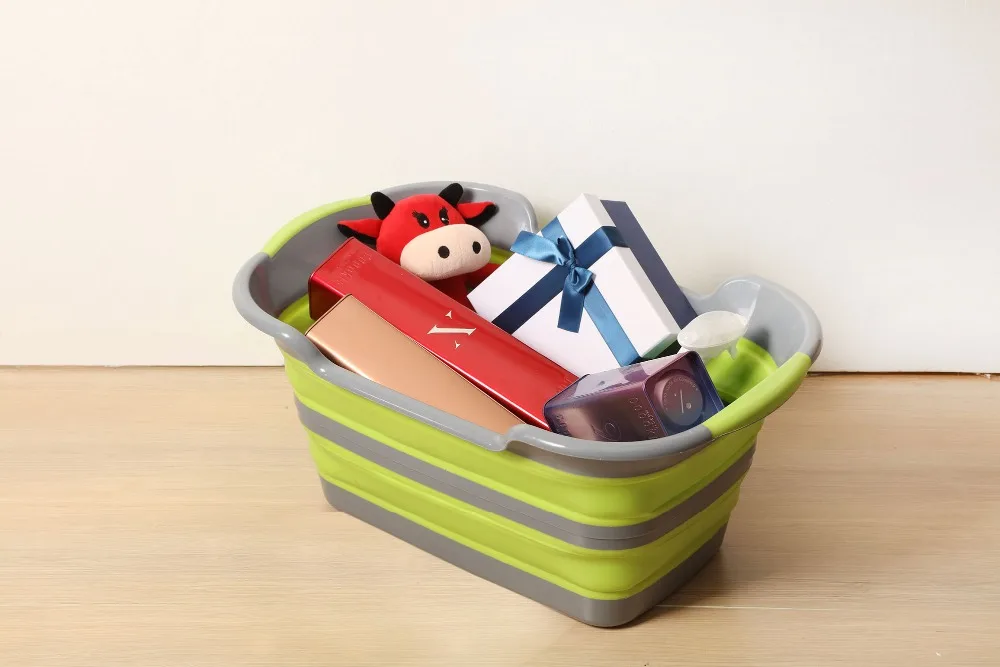 

Складная корзина для белья, корзина для хранения одежды из ПП + ТПР 60x40x27,5 (7) см, корзина для грязной одежды в ванну cZ009