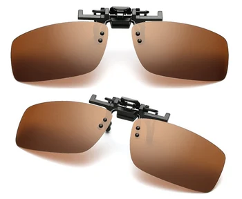 

1pcs Goggle Polarized Sunglasses Clip Anti-UV Night Vision Lens Aviate Drive Sunglasses 180 degree UP Turn