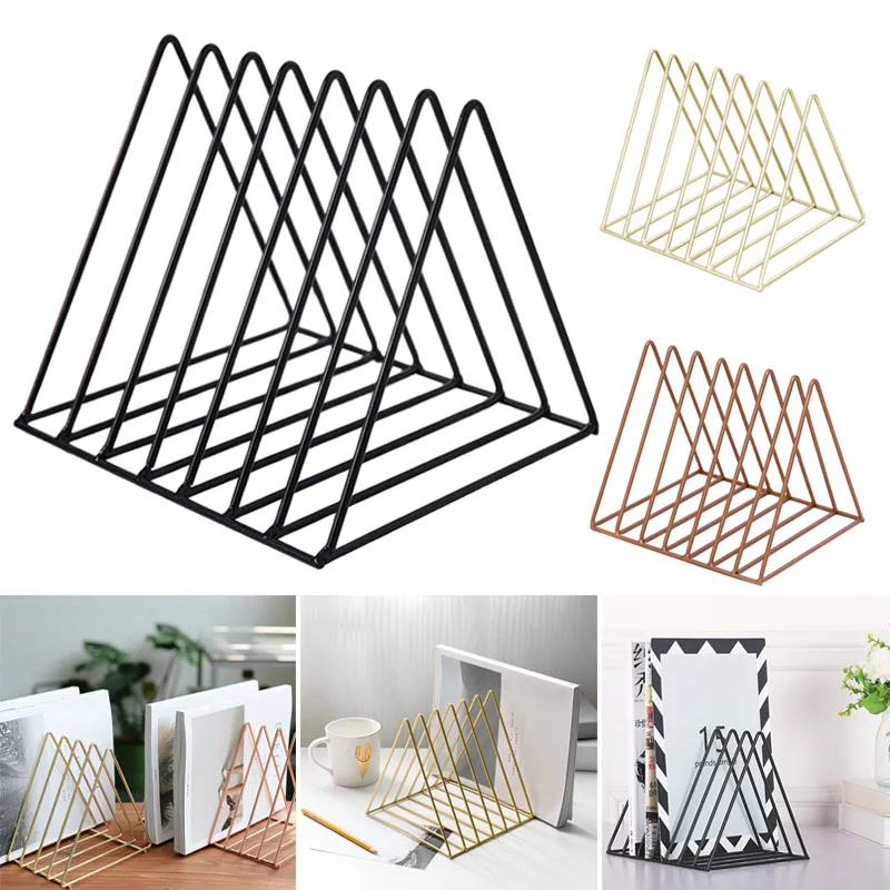 الحديد رف الفن سطح المكتب تخزين الرف مجلة المنظم حامل كتب مكتب ديكور المنزل يو المنزل