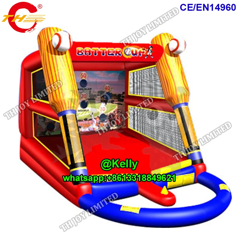 Free Door Shipping 6x4m Inflatable Baseball Batter Game For Sale