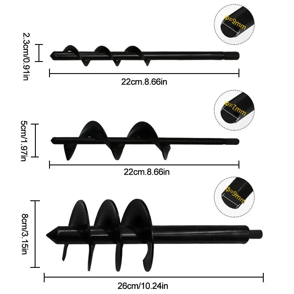 Садовый Бур для растений, спиральное сверло, посадочное отверстие, экскаватор, сверло, садоводство, короткий полюс, сверло, шнек, инструменты для дома