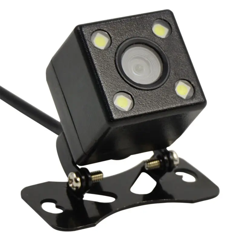 5 Inch 800*480 TFT LCD Car Parking Rear View Monitor with Car Rear/Front/Side View Camera 4 LED Lights 2 Ways Video Input DC 12V