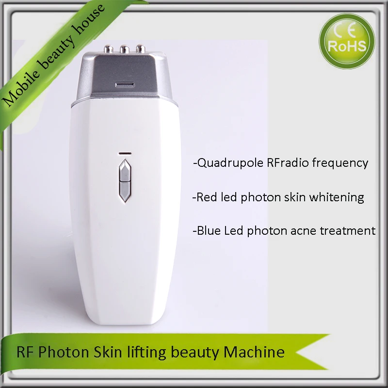 Free Shipping Portable Quadrupo RF Radio Frequency Face And Eye Beauty Machine For Skin Lifting Wrinkle Removal