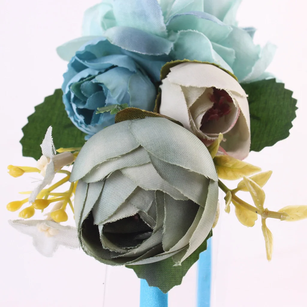 1Pc Handmade Bride Floral Flower Crown Headband Headwear Garland Hair Accessories for Kids Children Girls Baby 4Colors