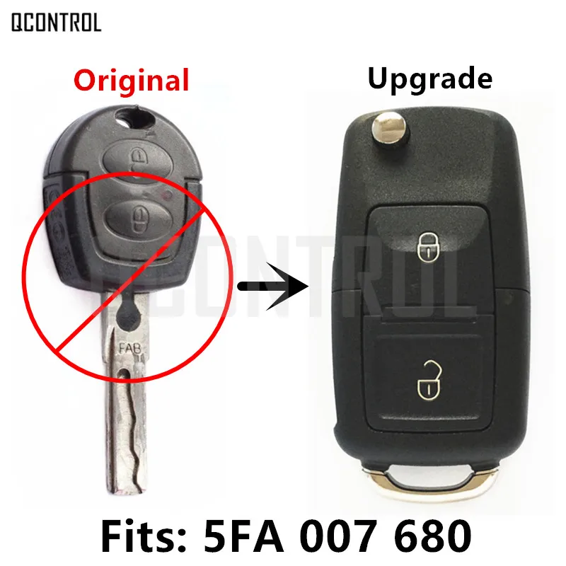 QCONTROL обновленный Автомобильный Дистанционный ключ для VW/VOLKSWAGEN Bora Polo Golf Passat Lupo 5FA