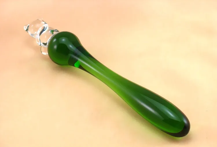 Smooth Green Glass Dildo