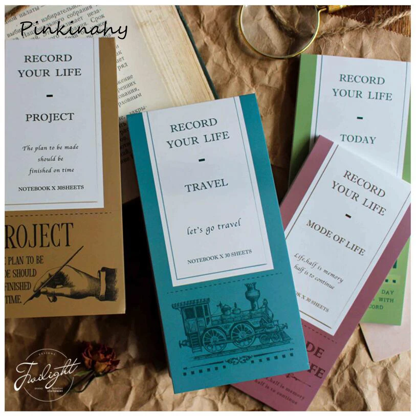 

Creative Retro Study&Work&Travel Plan Paper Sticky Notes To do list Memo Pad Kawaii Stationery Office Accessory School Supplies