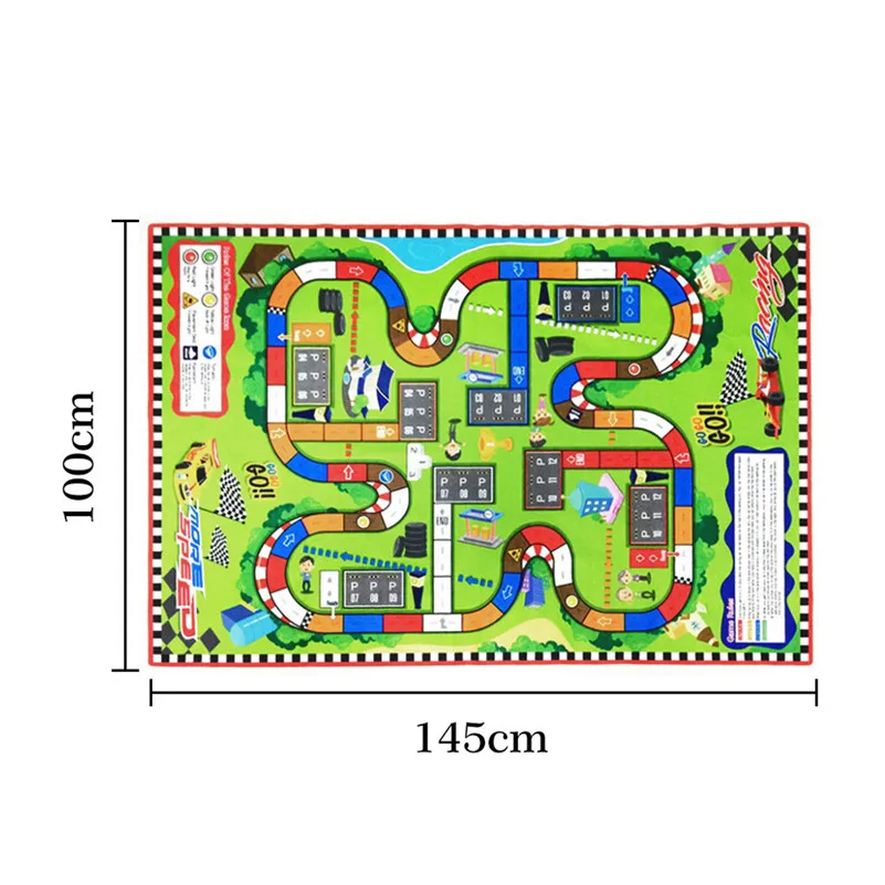 Детский коврик 145x100 см, развивающий детский коврик для ползания, Веселый автомобиль, гоночная игра, развивающие игрушки, дропшиппинг, подарки F1
