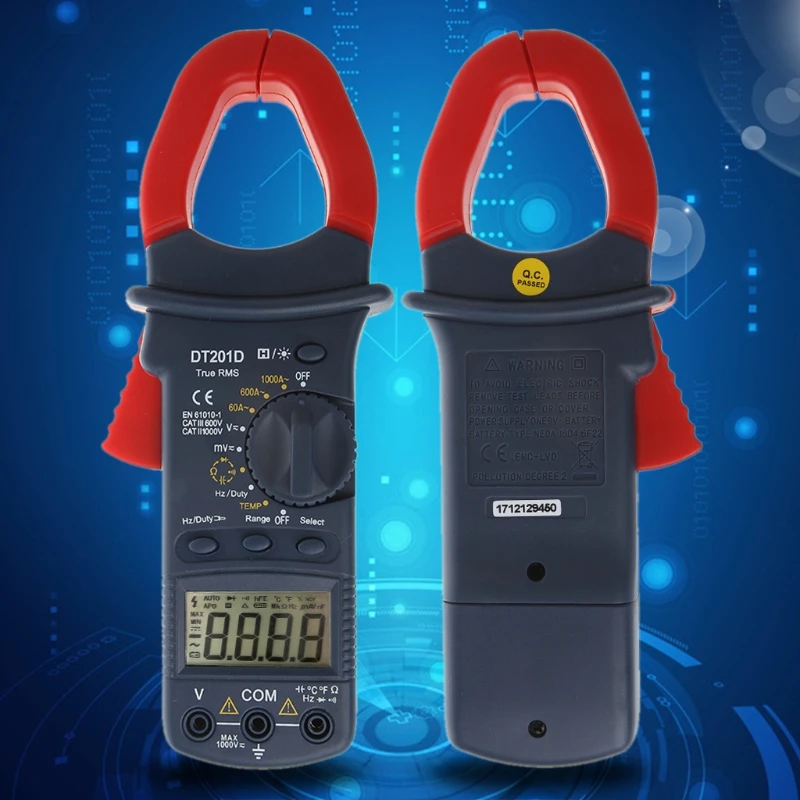 

Digital Handheld AC/DC Current Voltage Resistance Capacitance Multi Clamp Meter