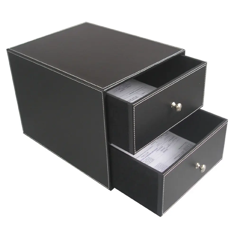Buy Ever Perfect 2 Drawer/Double Layer Leather Office