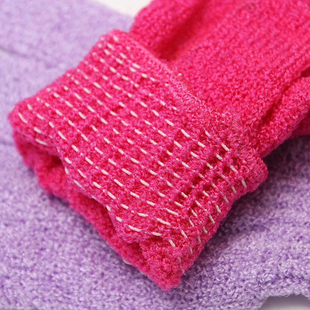Пять пальцев банное полотенце в виде перчатки для ванны душ карамельный цвет мытье тела кожа спа ванна скруббер Чистая щетка банные принадлежности много цветов# T2