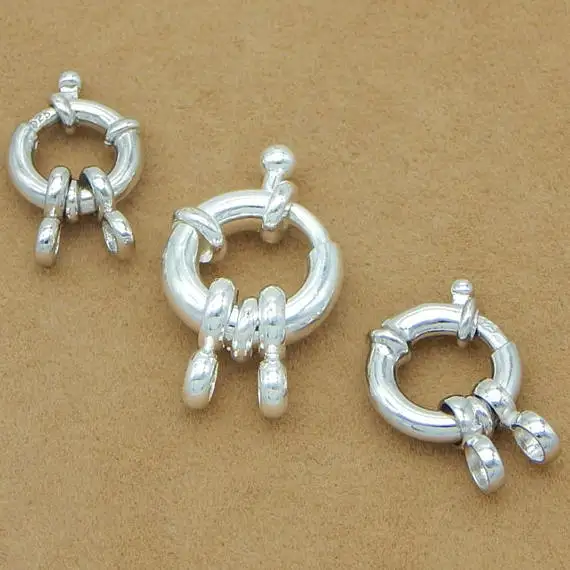 Sterling Silver Round Spring Clasp2