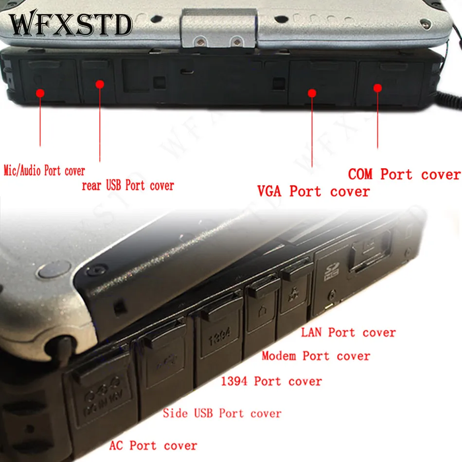 Capa Jack para Panasonic Toughbook Cf19 Cf19 cf 19 ac Áudio Dc-in Usb com Lan Modem Mic Vga 1394 Porta Capa Novo Peças Quadros de Laptop - Imagem 4
