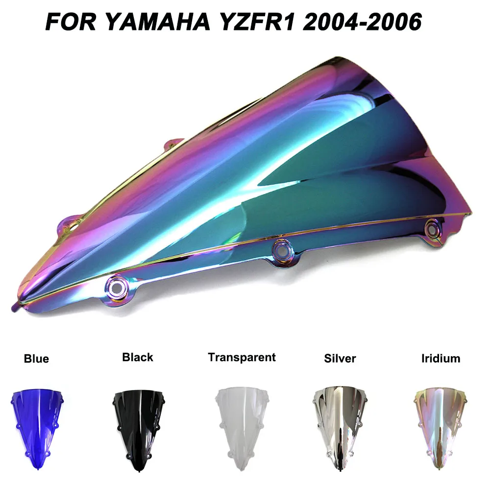 ABS ветровое стекло для Yamaha YZF-R1 YZF R1 2004 2005 2006 Double Bubble мотоцикл лобовое стекло Иридиум ветровые дефлекторы