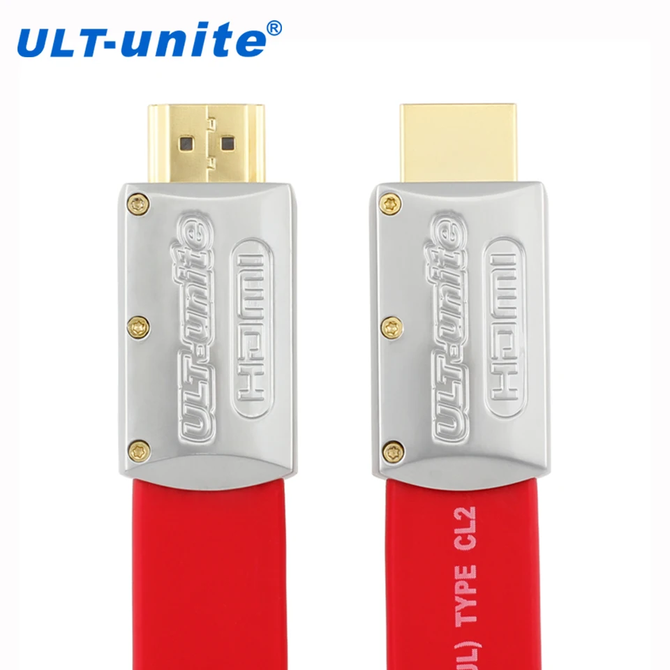 ULT unite HD Video Flat HDMI Cable 4K 2.0 1080P 20.4Gbps High Speed