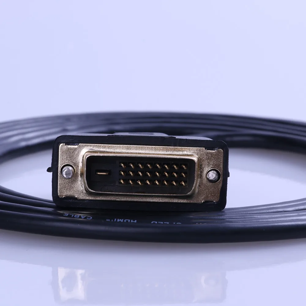 High speed HDMI to DVI cable 24+1 pin adapter Gold plated Male to male Cable For 1080P HD HDTV HD PC XBOX 1m 1.8m 2m 3m 5m