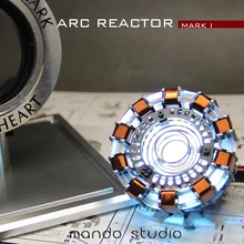 Avengers Iron Man 1/1 Scale Remote Control Arc Reactor DIY Metal Model Action Figure Glowing Iron-Man Reactor Toy Cosplay Gift