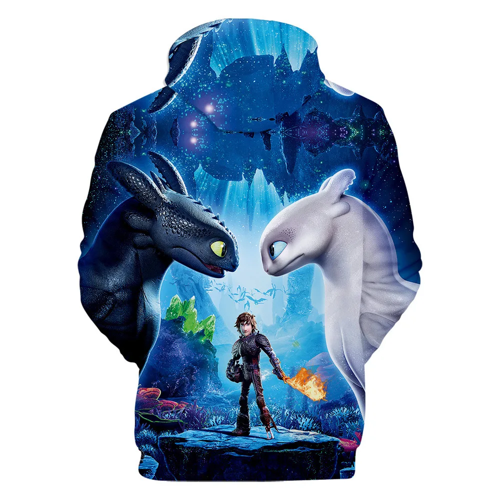 Как приручить дракона 3 принт 3D Толстовка с капюшоном для маленьких мальчиков детская одежда пуловер для девочек с героями мультфильмов Детское пальто верхняя одежда