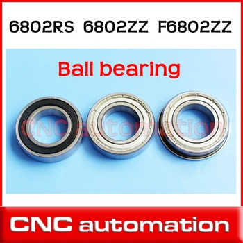 

2pcs deep groove ball bearing 6802ZZ 15*24*5 mm F6802ZZ 6802 S6802ZZ S6802 S6802RS flange stainless steel magnetic bearing