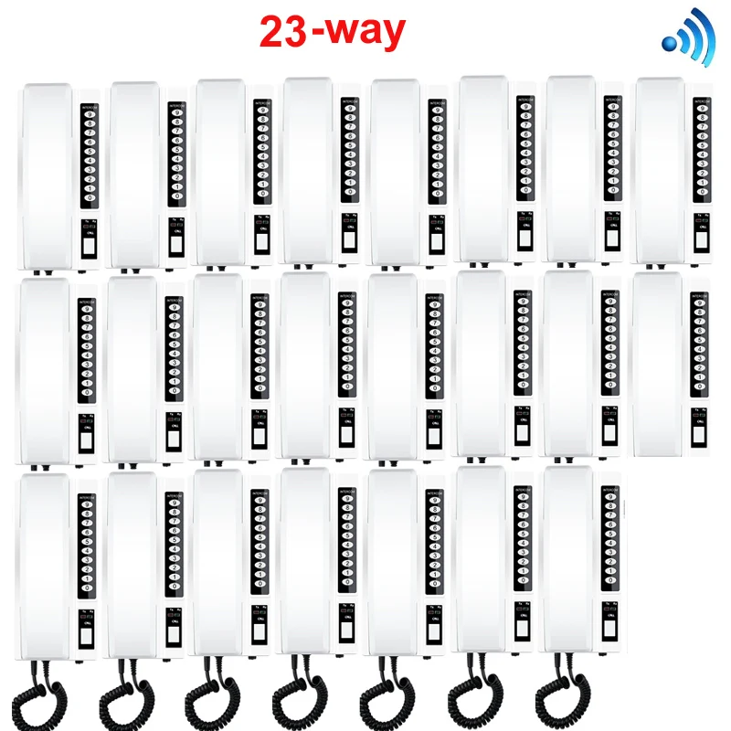 ZHUDELE аудио домофон 23-Way домофоны 2,4 ГГц беспроводной аудио дверной телефон наборы, внутренний домофон 99 Выдвижная гарнитура