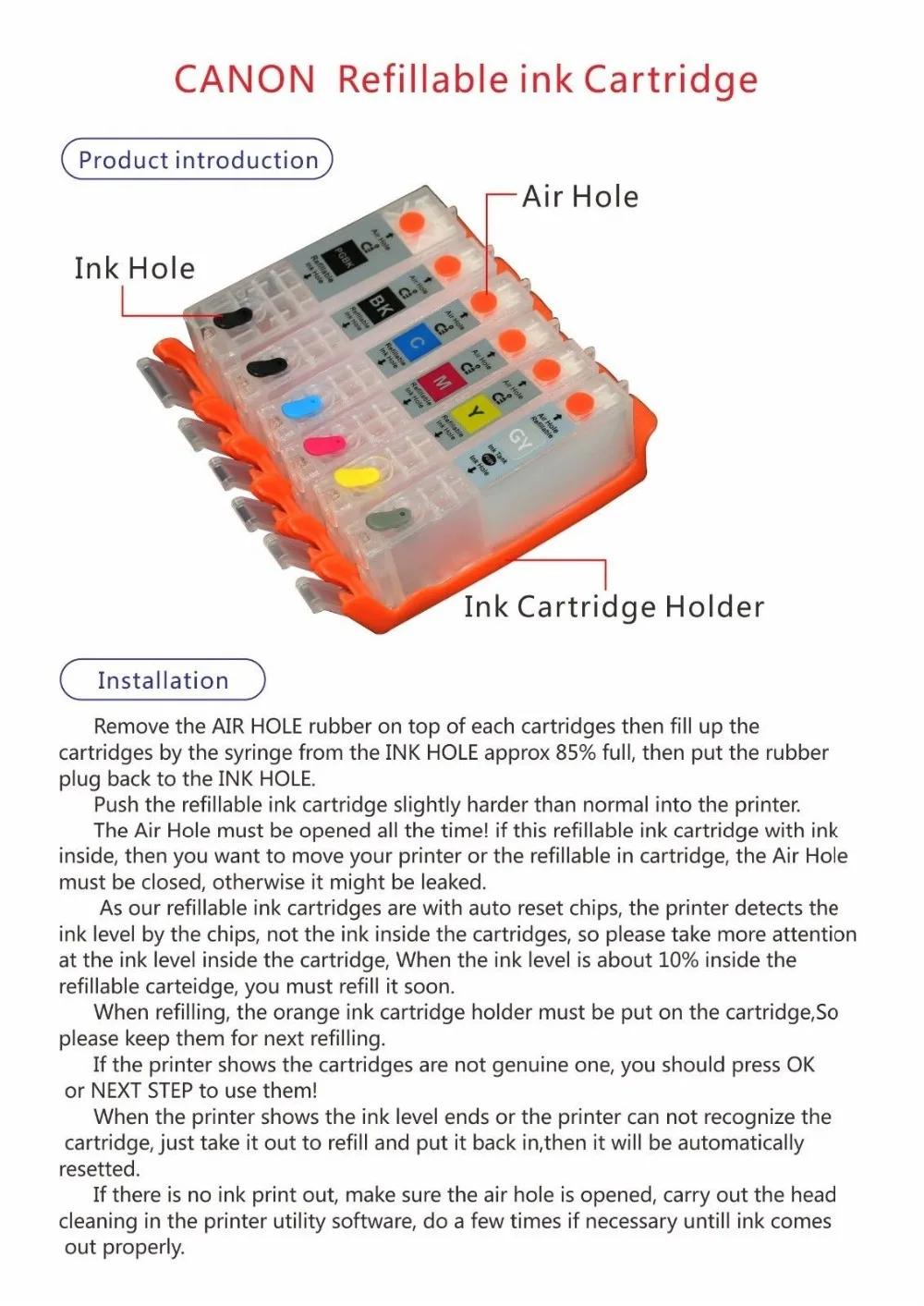 Ceye заправляемые чернильные картриджи для CANON IP7210 MG5410 MG5510 MG6310 MG6410 MX721 MX921 IX6810 MG5610 PGI150PGBK 151BK/C/M/Y