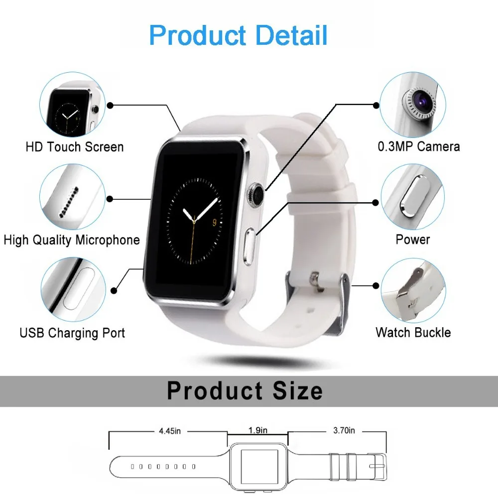 New Arrival Smart Watch with Camera Touch Screen Support SIM TF Card Bluetooth Smartwatch For iPhone Xiaomi Android IOS PK Q18