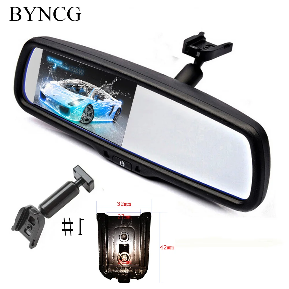 

Special Bracket 4.3" TFT LCD Car Parking Rearview Mirror Monitor For BMW, 2 Video Input For Rear View Camera & Video