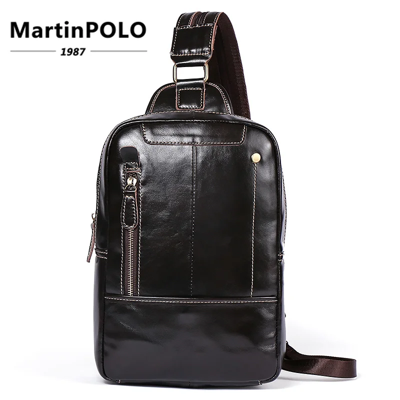 

Newly Multi-function Leather Backpack for School Bag Genuine Leather Men Backpacks Travel Chest Shoulder Backpack Bag Male 8210