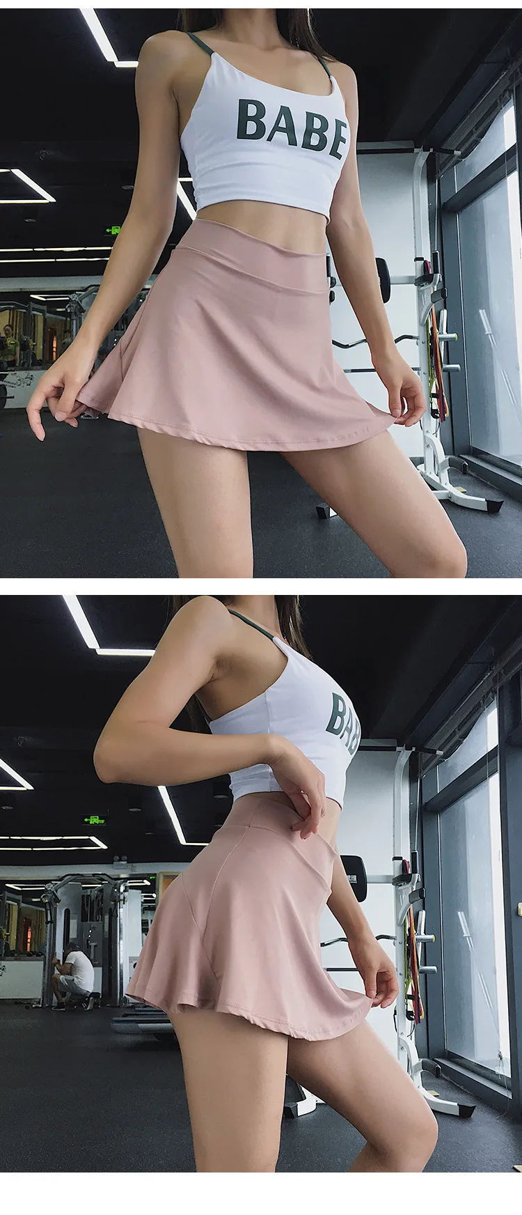 Women Sports Short skirt Pleated Yoga Short Skirt Fitness Running Shorts breathable Sport Anti Exposure Skirt Gym Sportswear